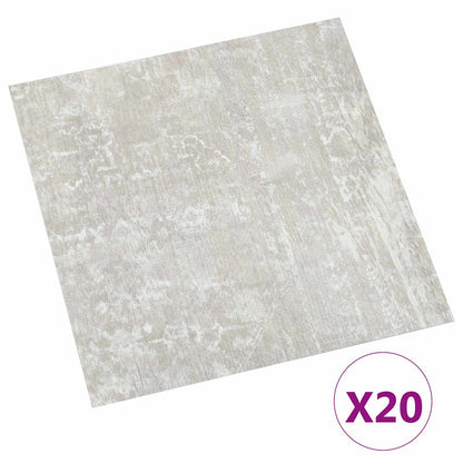 Selbstklebende Bodenplanken Hellgrau 30,5 x 30,5 cm 20 Stk. PVC