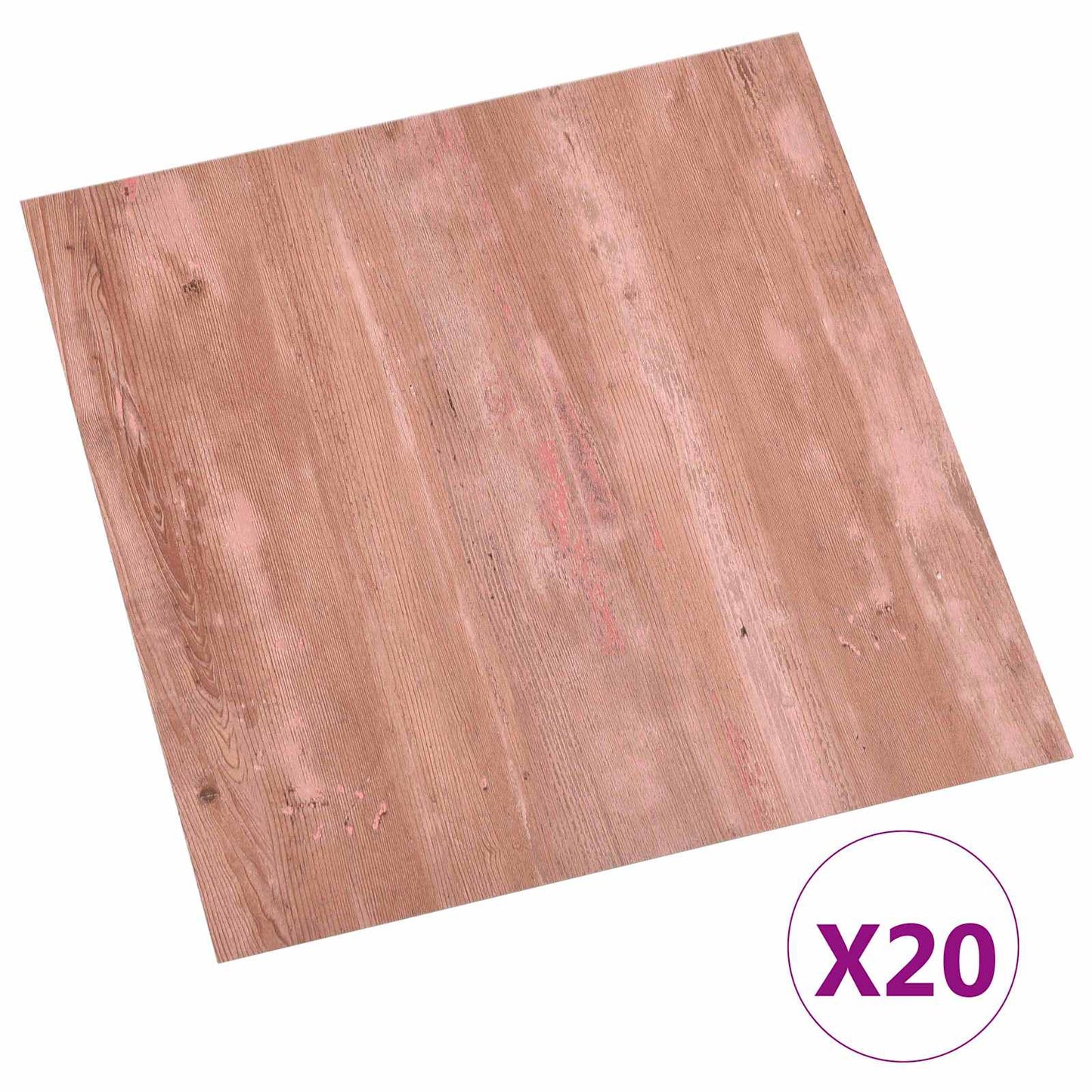 Selbstklebende Bodenplanken Rot 30,5 x 30,5 cm 20 Stk. PVC
