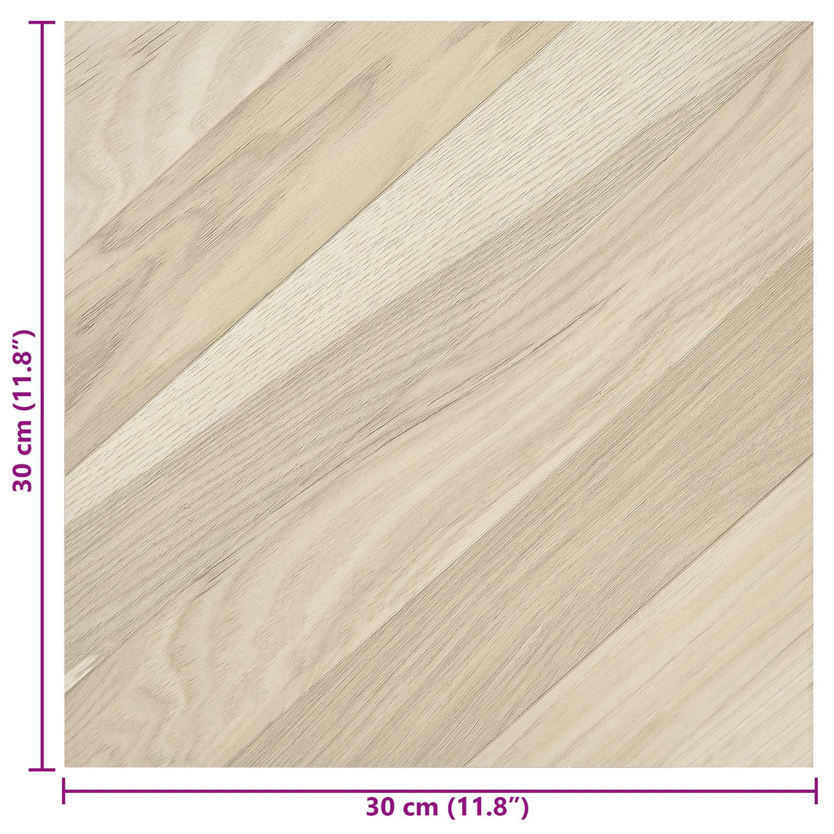Selbstklebende Bodenplanken Beige gestreift 30,5 x 30,5 cm