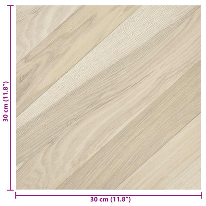 Selbstklebende Bodenplanken Beige gestreift 30,5 x 30,5 cm