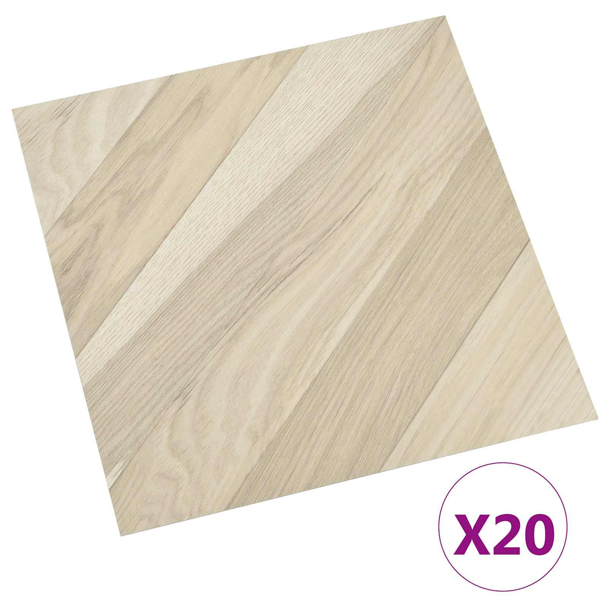 Selbstklebende Bodenplanken Beige gestreift 30,5 x 30,5 cm