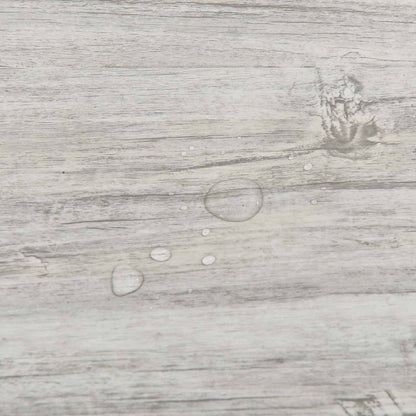 Selbstklebende Bodenplanken Hellgrau und Weiß 30,5 x 30,5 cm
