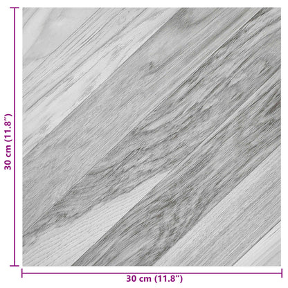 Selbstklebende Bodenplanken Grau gestreift 30,5 x 30,5 cm