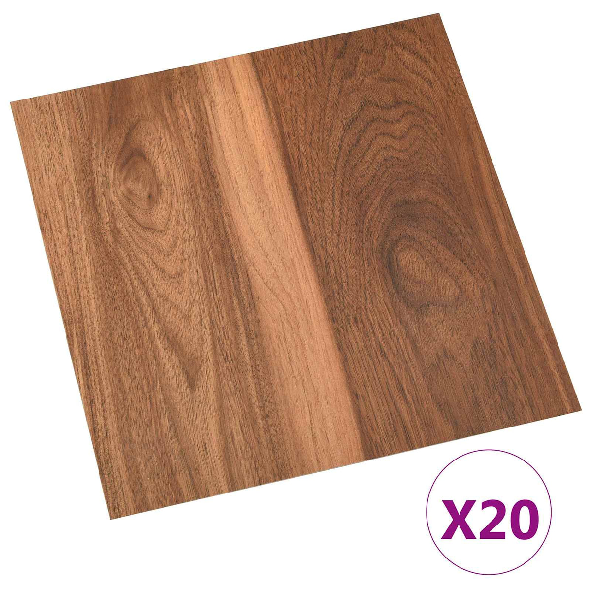Selbstklebende Bodenplanken Holzfarbe 30,5 x 30,5 cm 20 Stk.
