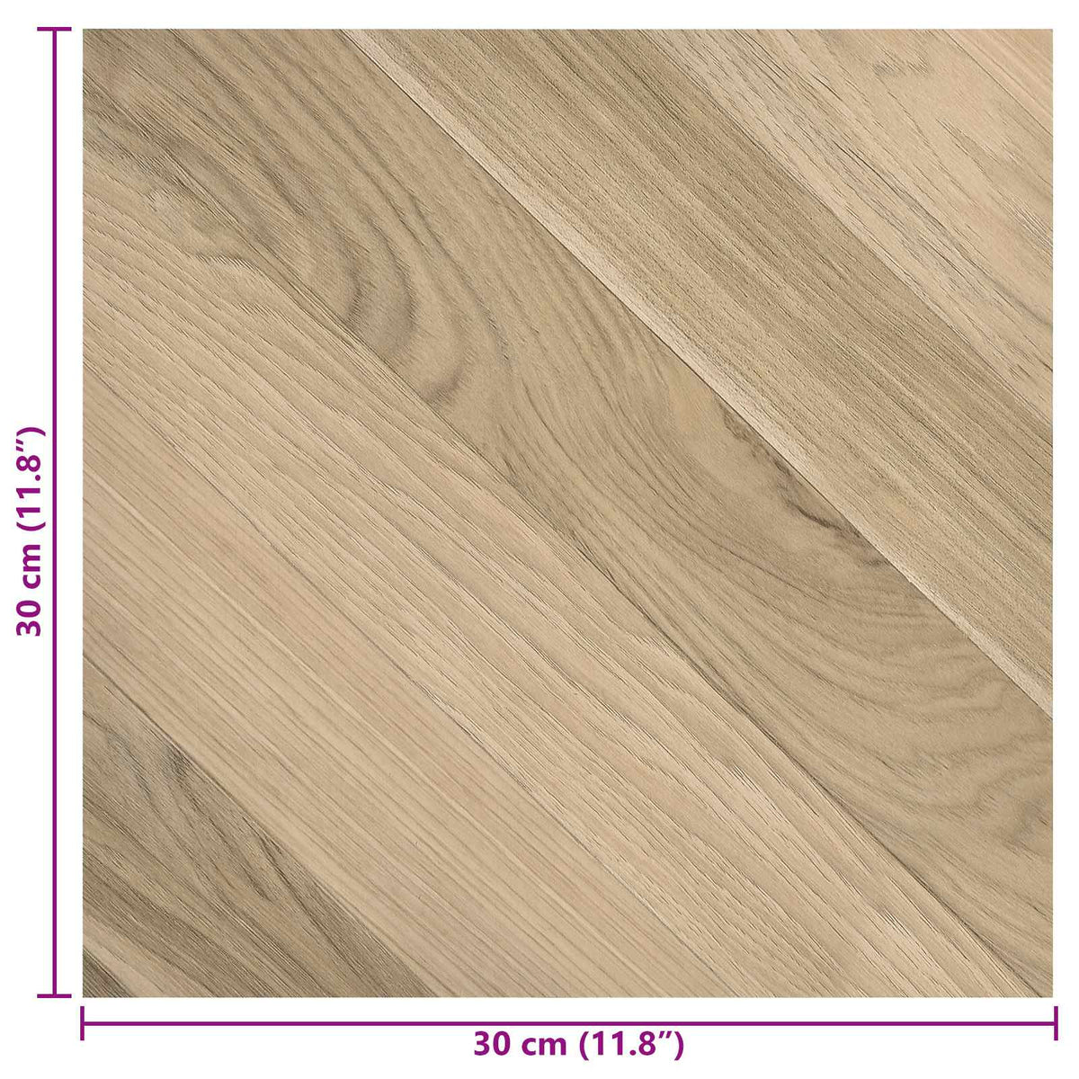 Selbstklebende Bodenplanken Braun gestreift 30,5 x 30,5 cm