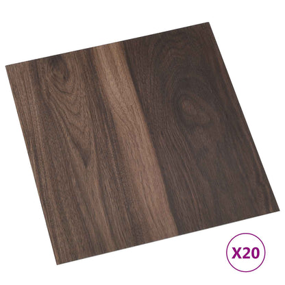 Selbstklebende Bodenplanken Dunkelbraun 30,5 x 30,5 cm 20 Stk.