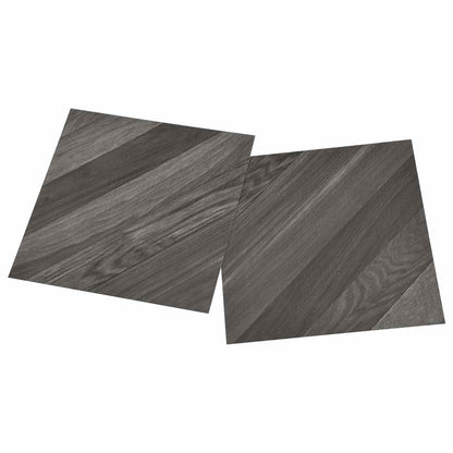 Selbstklebende Bodenplanken Gestreift Grau 30,5 x 30,5 cm