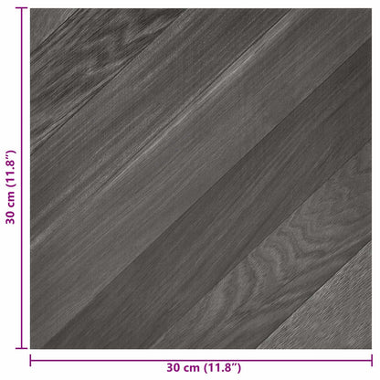 Selbstklebende Bodenplanken Gestreift Grau 30,5 x 30,5 cm