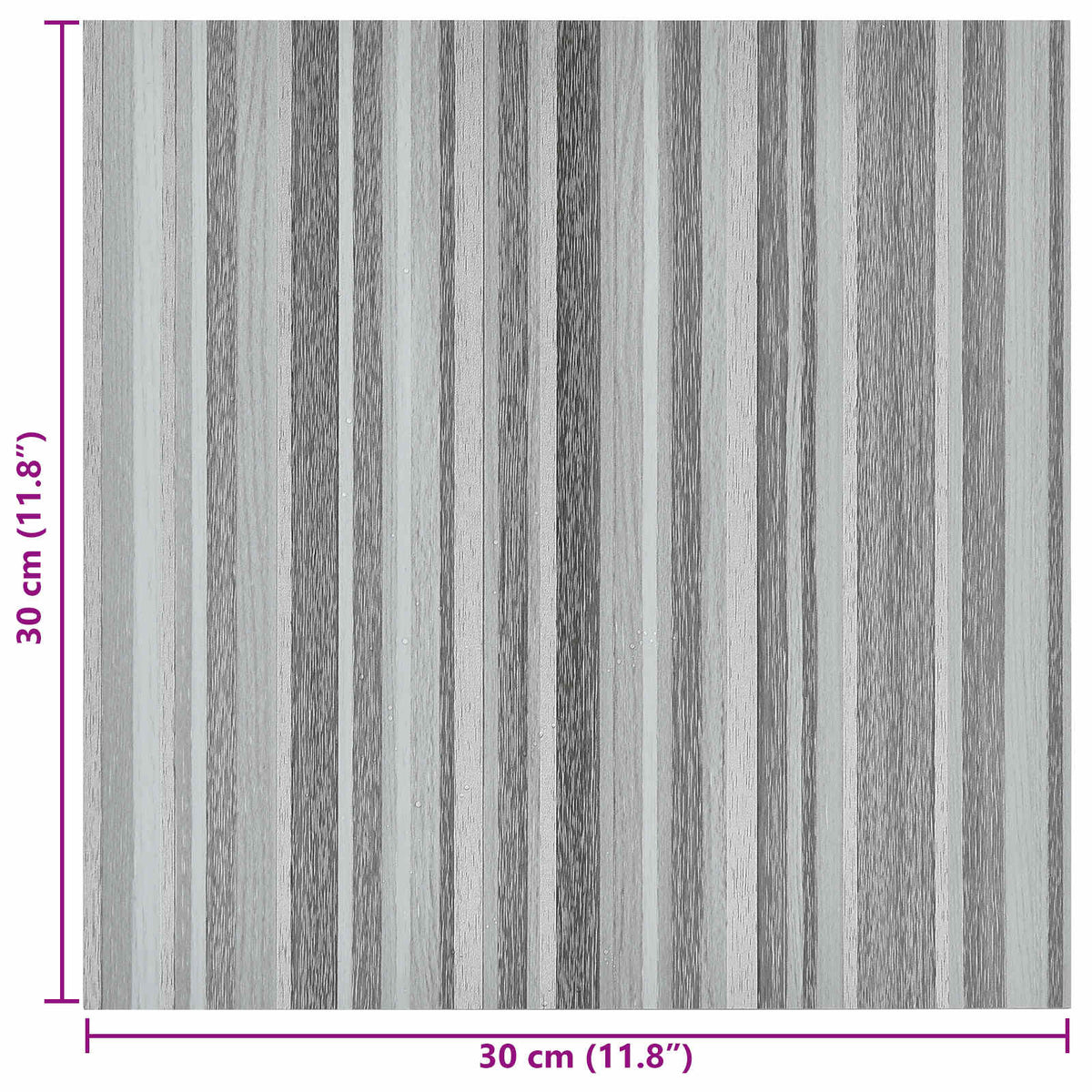 Selbstklebende Bodenplanken Grau und Schwarz 30,5 x 30,5 cm