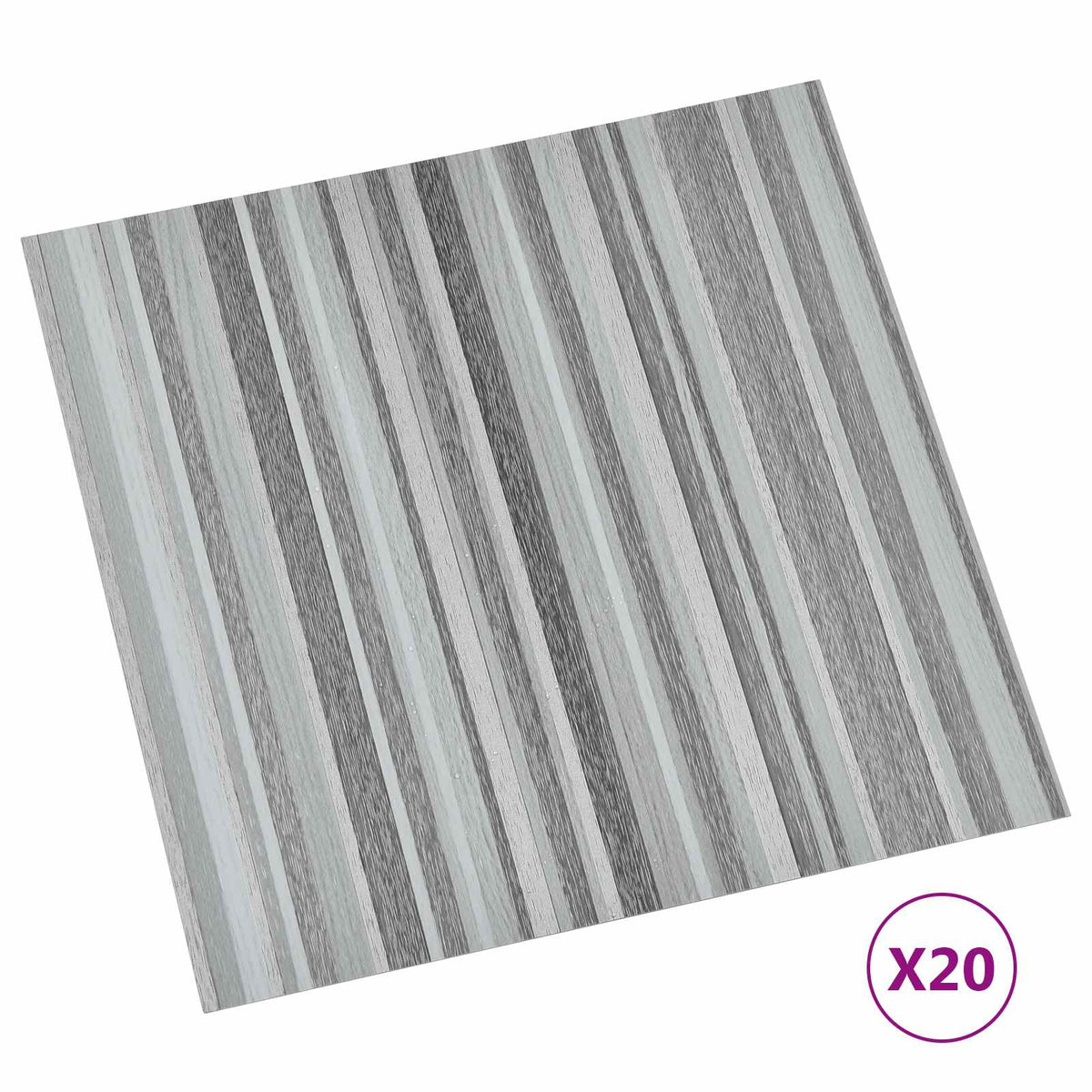 Selbstklebende Bodenplanken Grau und Schwarz 30,5 x 30,5 cm