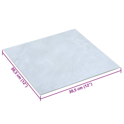Selbstklebende Bodenplanken Weiß Marmor 30,5 x 30,5 cm 20 Stk.