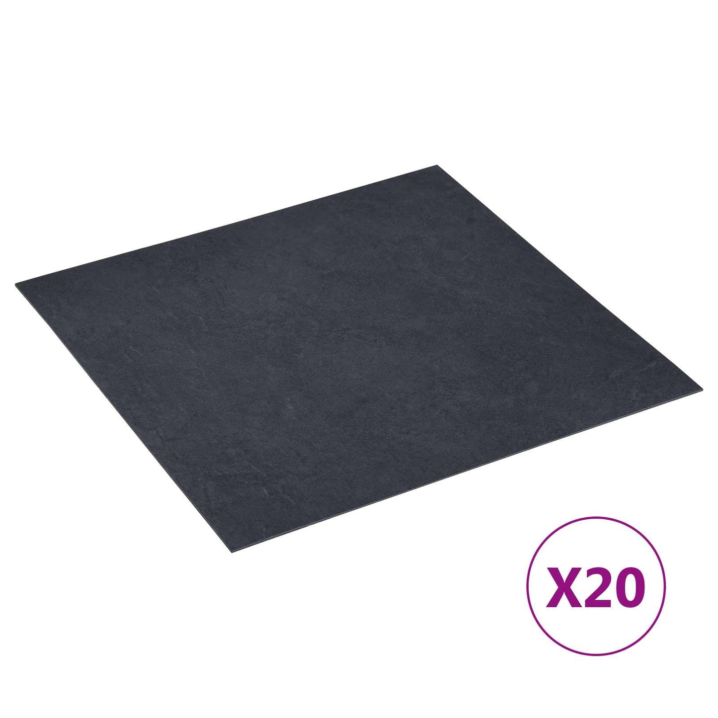 Selbstklebende Bodenplanken Schwarz Marmor 30,5 x 30,5 cm