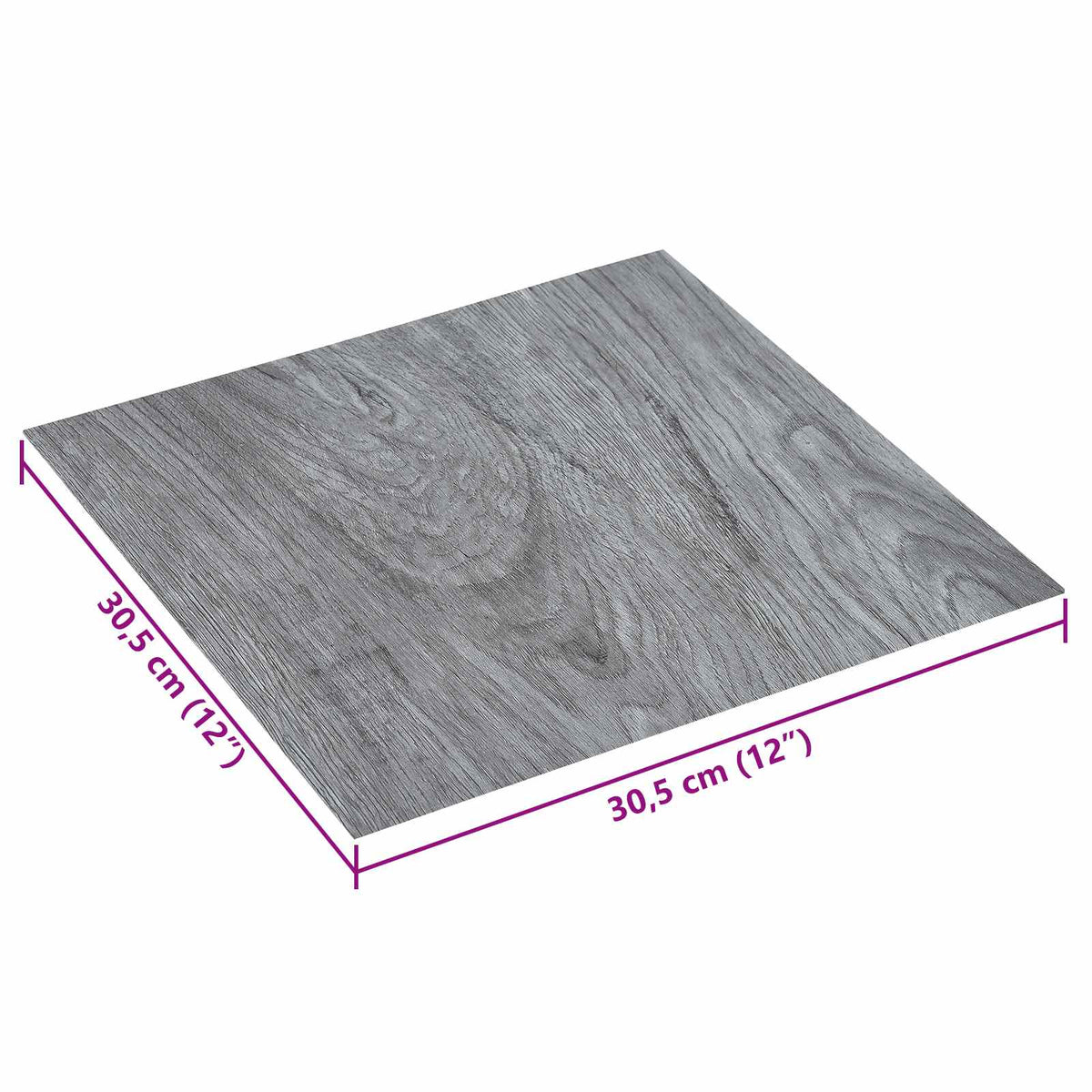 Selbstklebende Bodenplanken Braun und Anthrazit 30,5 x 30,5 cm