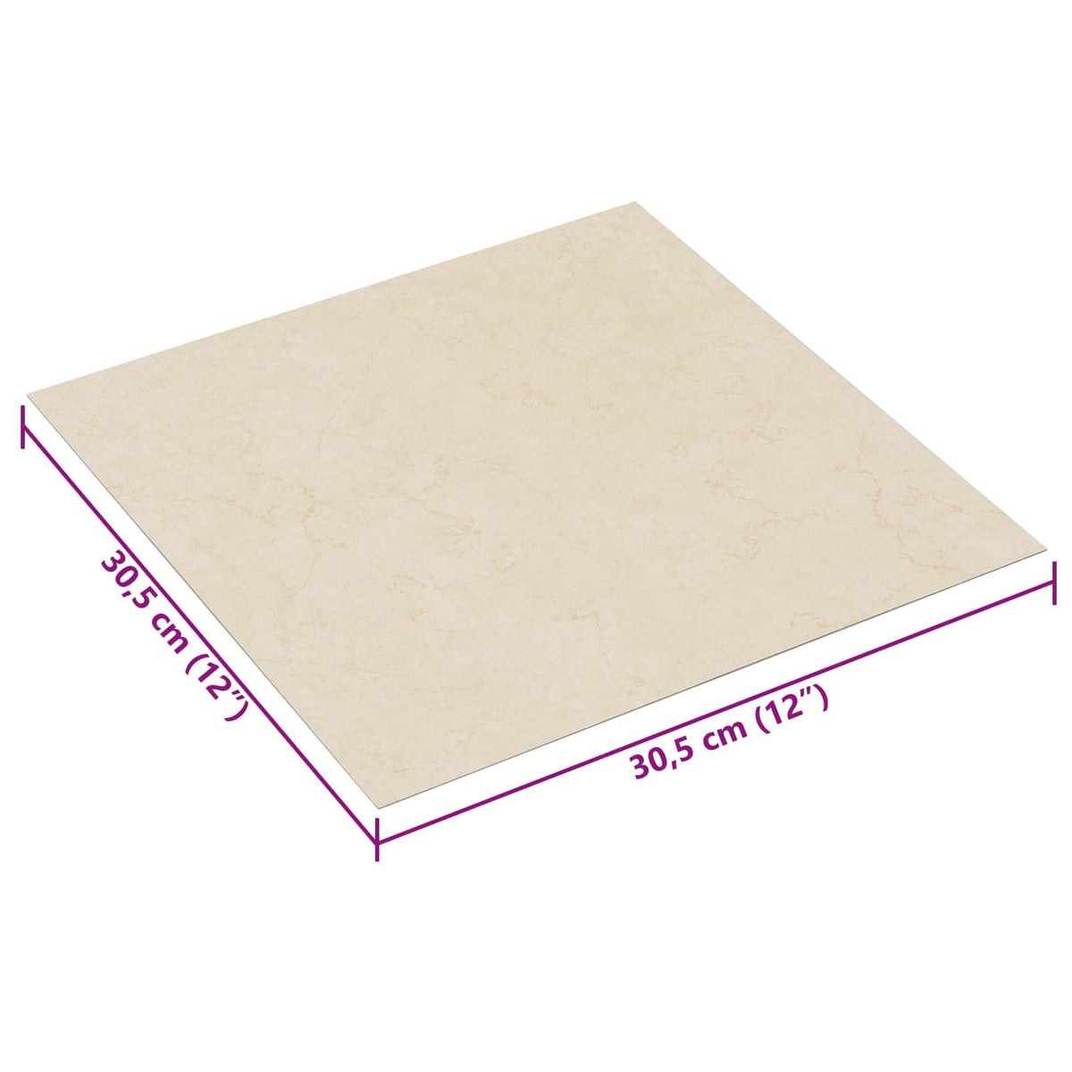 Selbstklebende Bodenplanken Helles Gelb 30,5 x 30,5 cm 20 Stk.