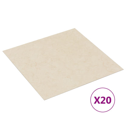 Selbstklebende Bodenplanken Helles Gelb 30,5 x 30,5 cm 20 Stk.