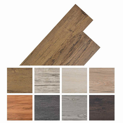 Selbstklebende PVC-Bodenplanken Walnussbraun 30,5 x 61 cm