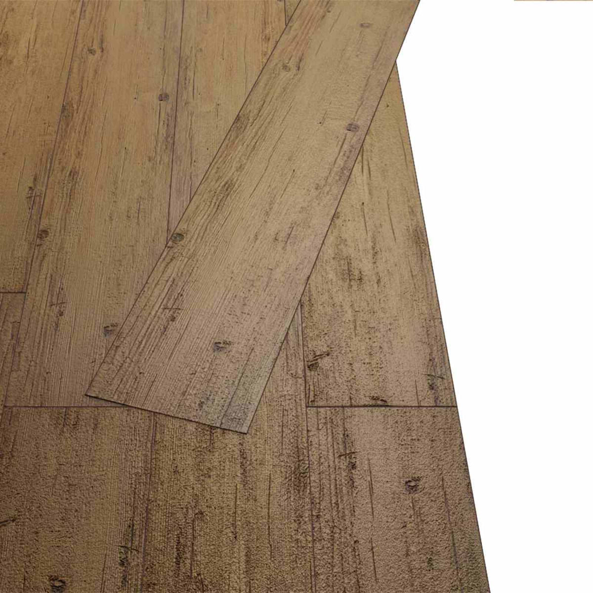 Selbstklebende PVC-Bodenplanken Walnussbraun 30,5 x 61 cm