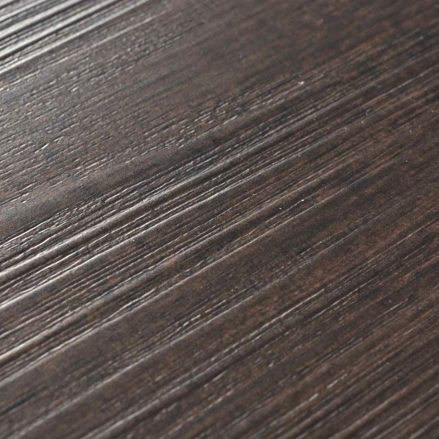 Selbstklebende PVC-Bodenplanken Dunkelbraun 30,5 x 61 cm