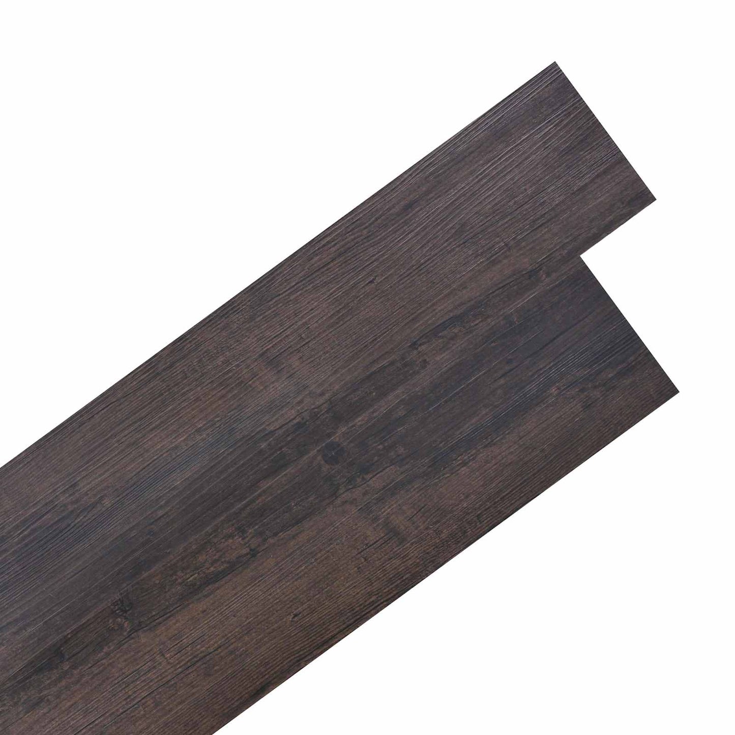 Selbstklebende PVC-Bodenplanken Dunkelbraun 30,5 x 61 cm