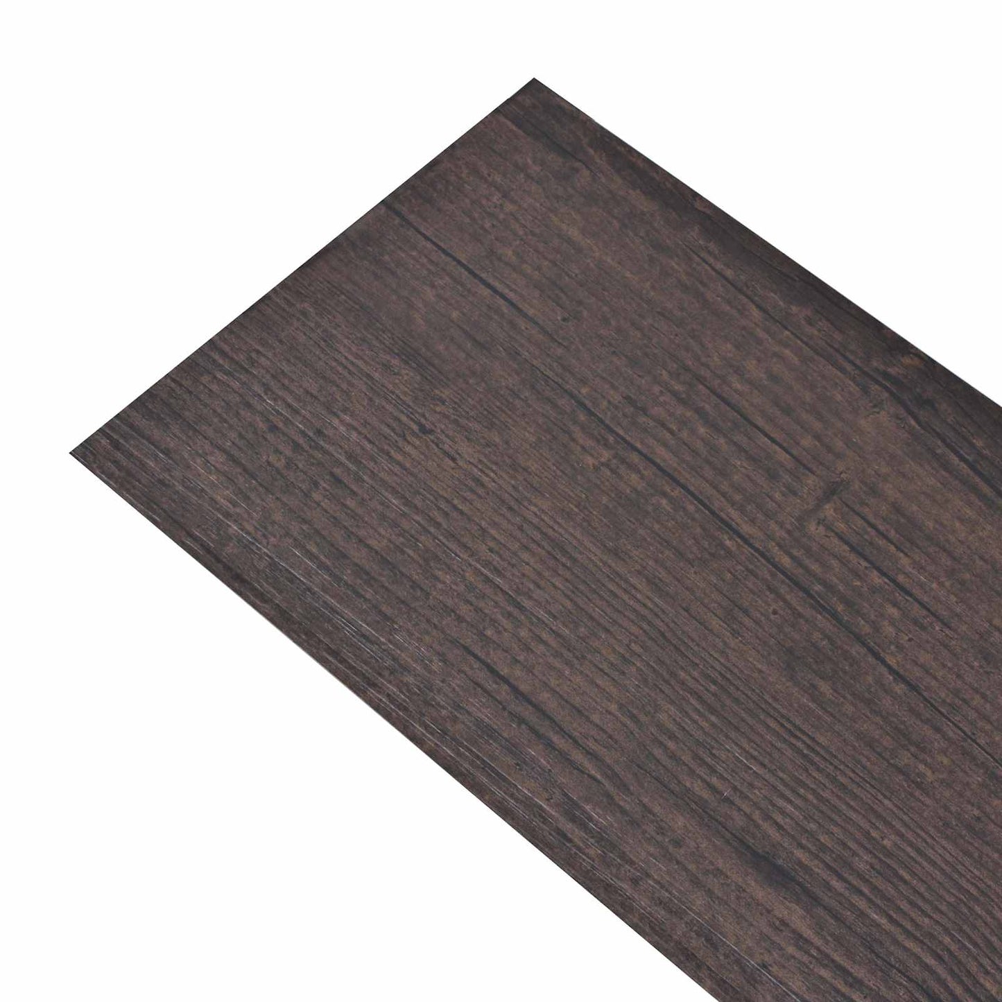 Selbstklebende PVC-Bodenplanken Dunkelbraun 30,5 x 61 cm