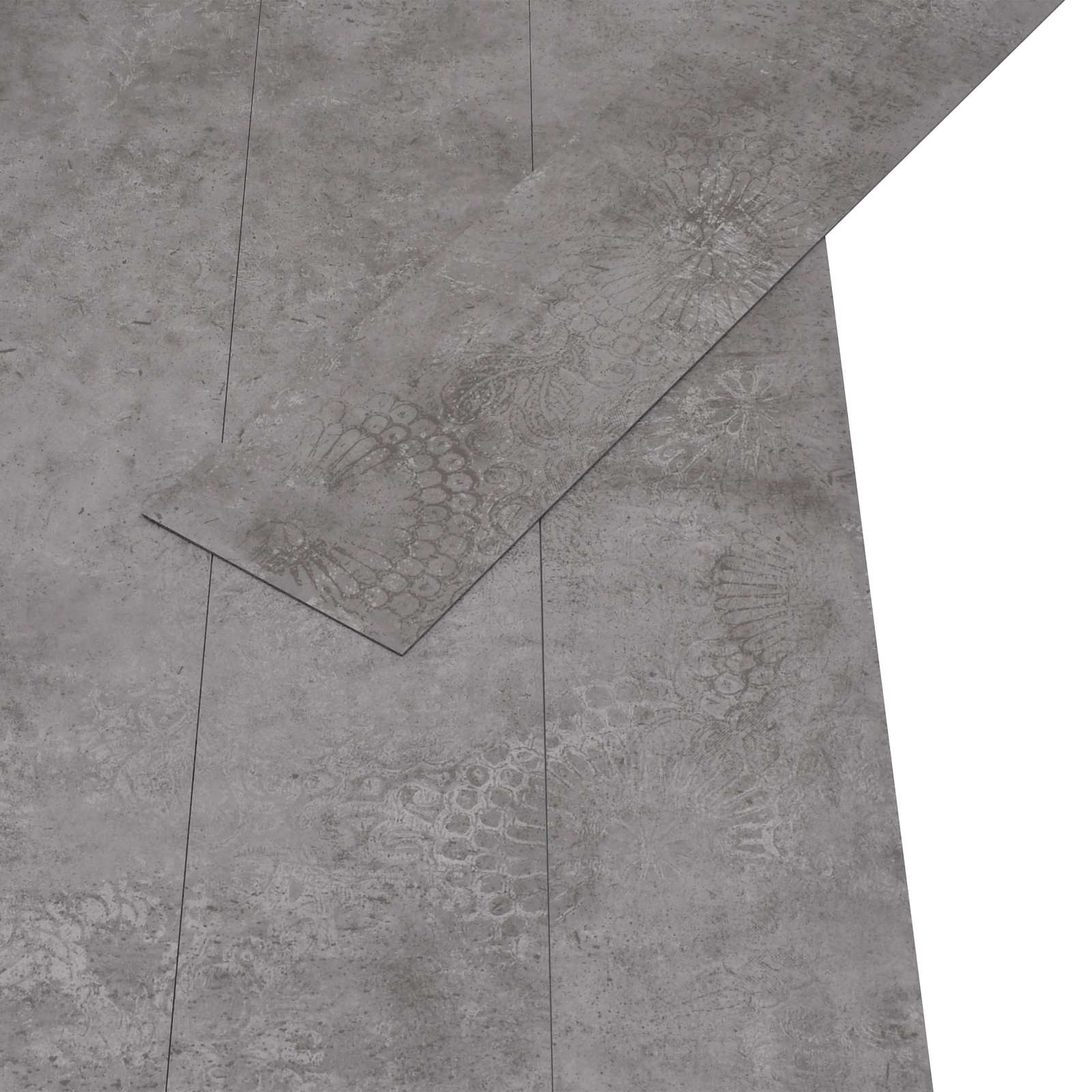 Selbstklebende PVC-Bodenplanken Betongrau 30,5 x 61 cm 28 Stk.