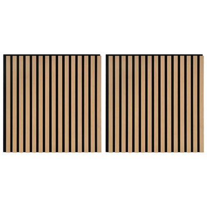 Wandpaneele 2 stk. 60,5 x 60 cm Natur