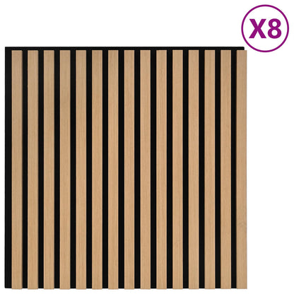 Wandpaneele 8 stk. 60,5 x 60 cm Natur