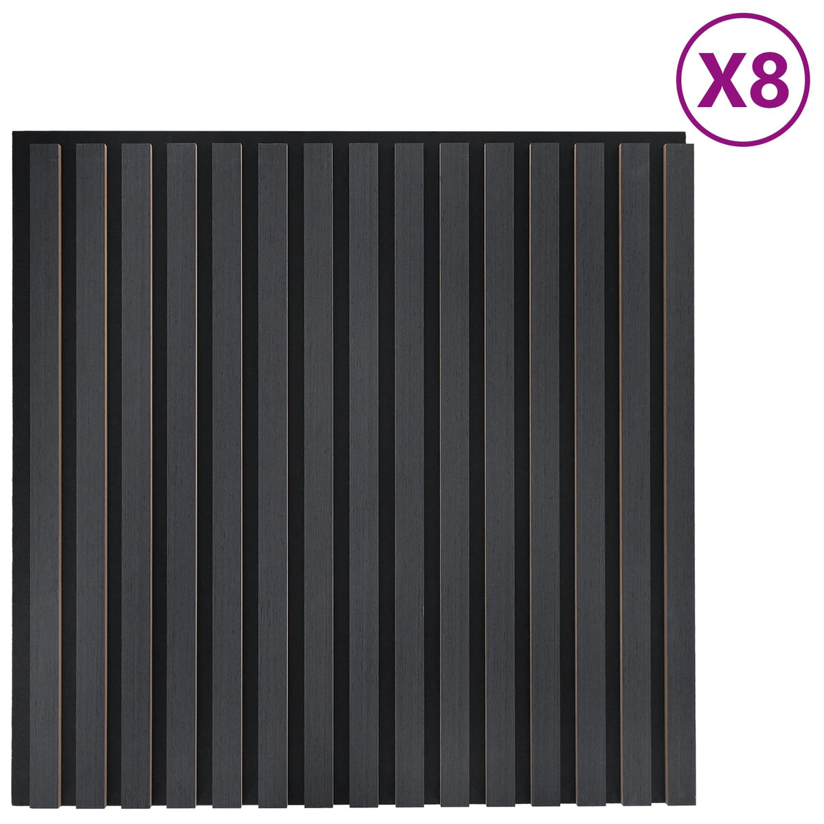 Wandpaneele 8 stk. 60,5 x 60 cm Anthrazit