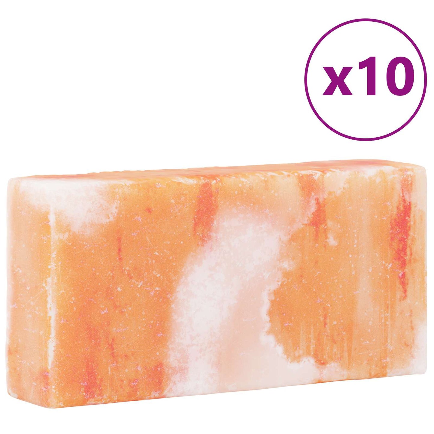 Salzsteine 10 Stk. Rosa 20 x 10 x 5 cm Steinsalz