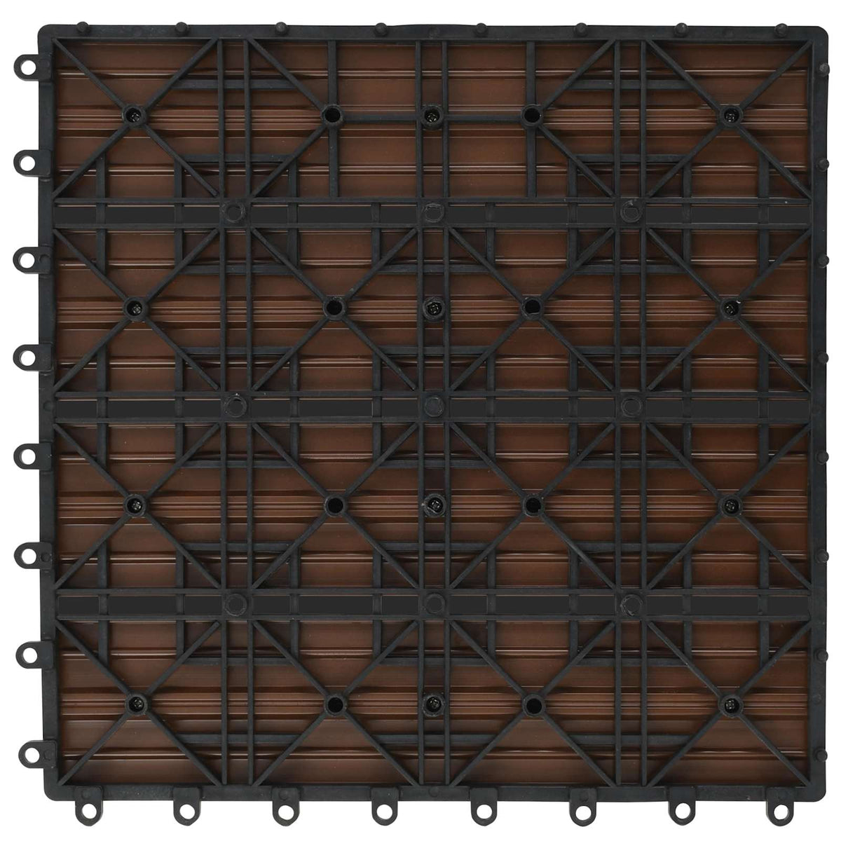 Terrassenfliese 11 stk. Braun 30 x 30 cm WPC