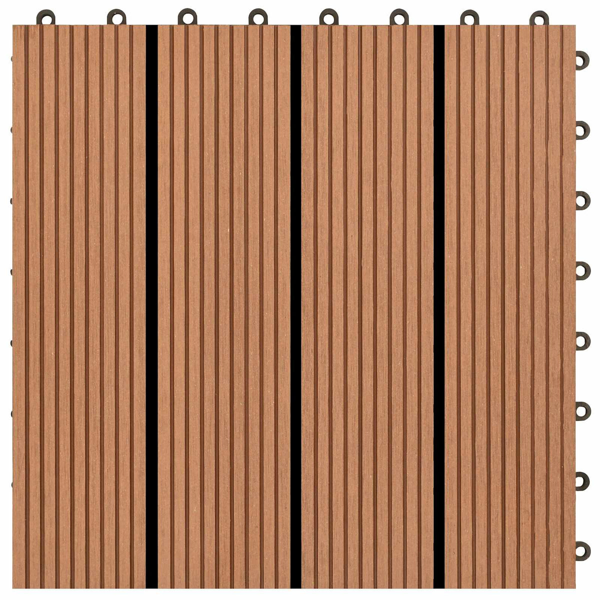 Terrassenfliese 11 stk. Braun 30 x 30 cm WPC