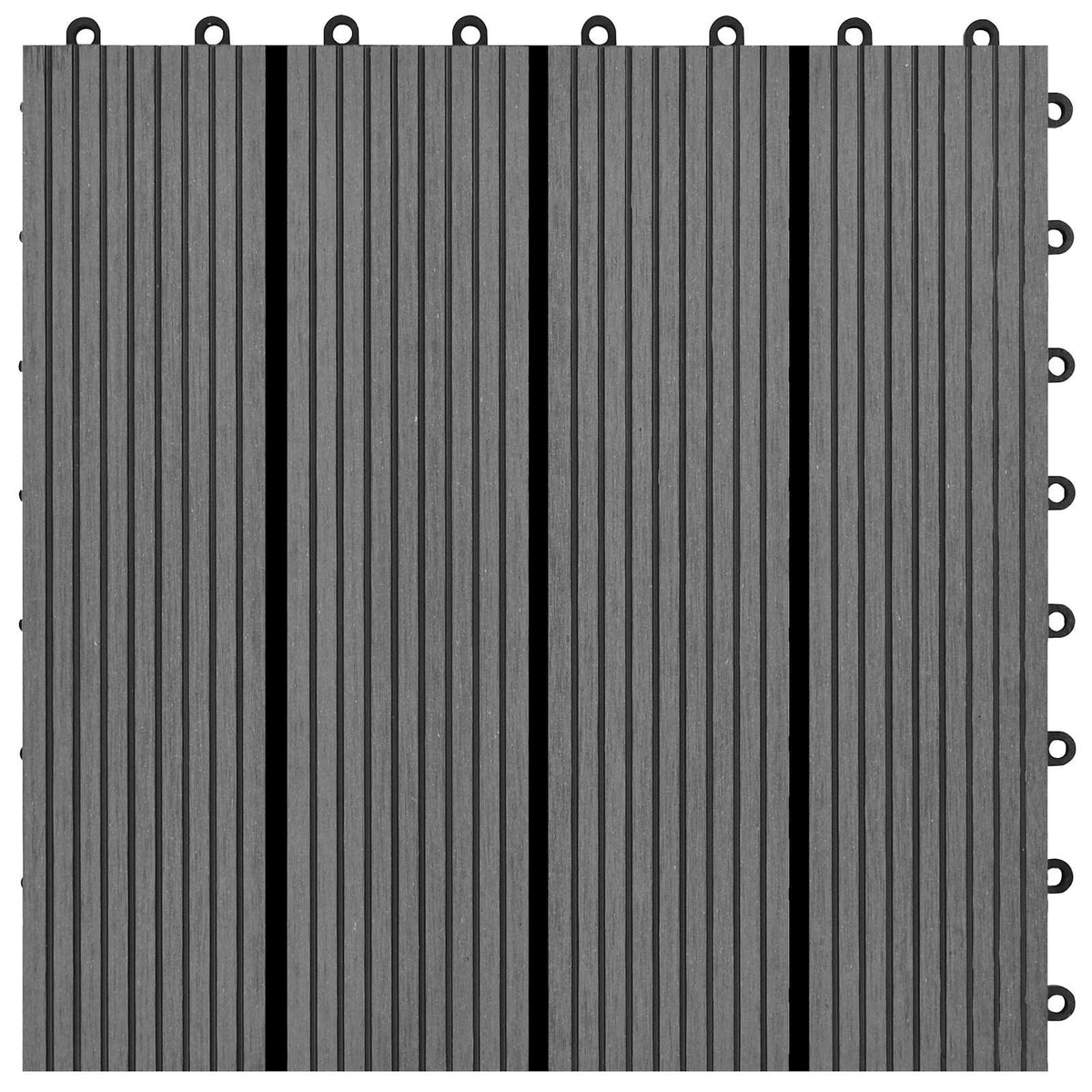 Terrassenfliese 11 stk. Grau 30 x 30 cm WPC