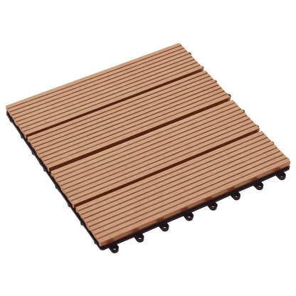 Terrassenfliese 11 stk. Teak 30 x 30 cm WPC