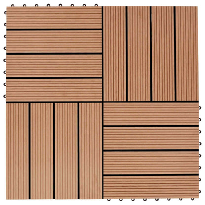 Terrassenfliese 11 stk. Teak 30 x 30 cm WPC