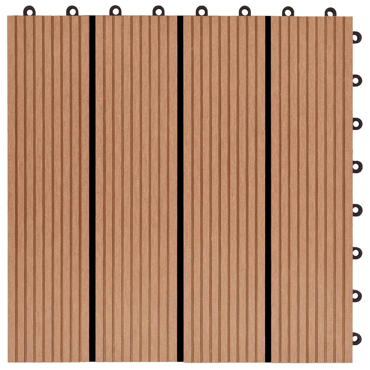 Terrassenfliese 11 stk. Teak 30 x 30 cm WPC