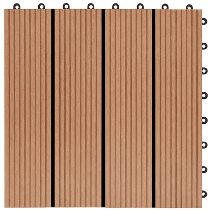 Terrassenfliese 11 stk. Teak 30 x 30 cm WPC