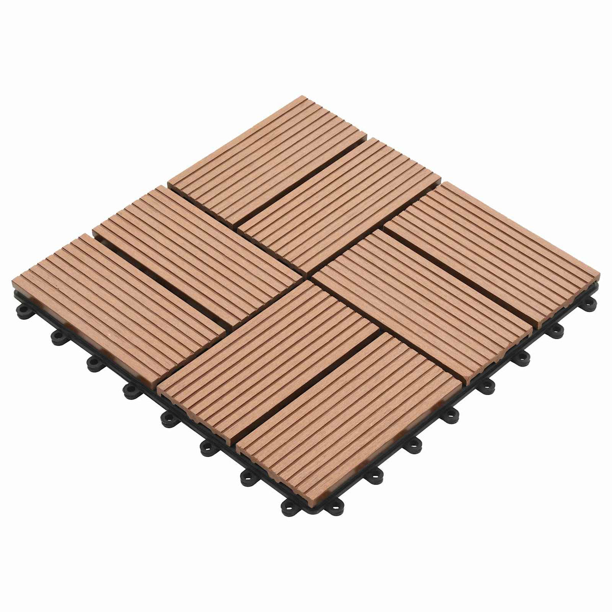 Terrassenfliese 11 stk. Braun 30 x 30 cm WPC
