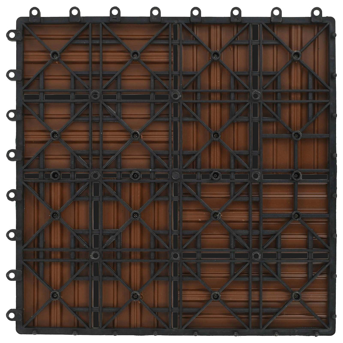 Terrassenfliese 11 stk. Braun 30 x 30 cm WPC