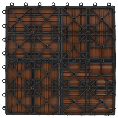 Terrassenfliese 11 stk. Braun 30 x 30 cm WPC
