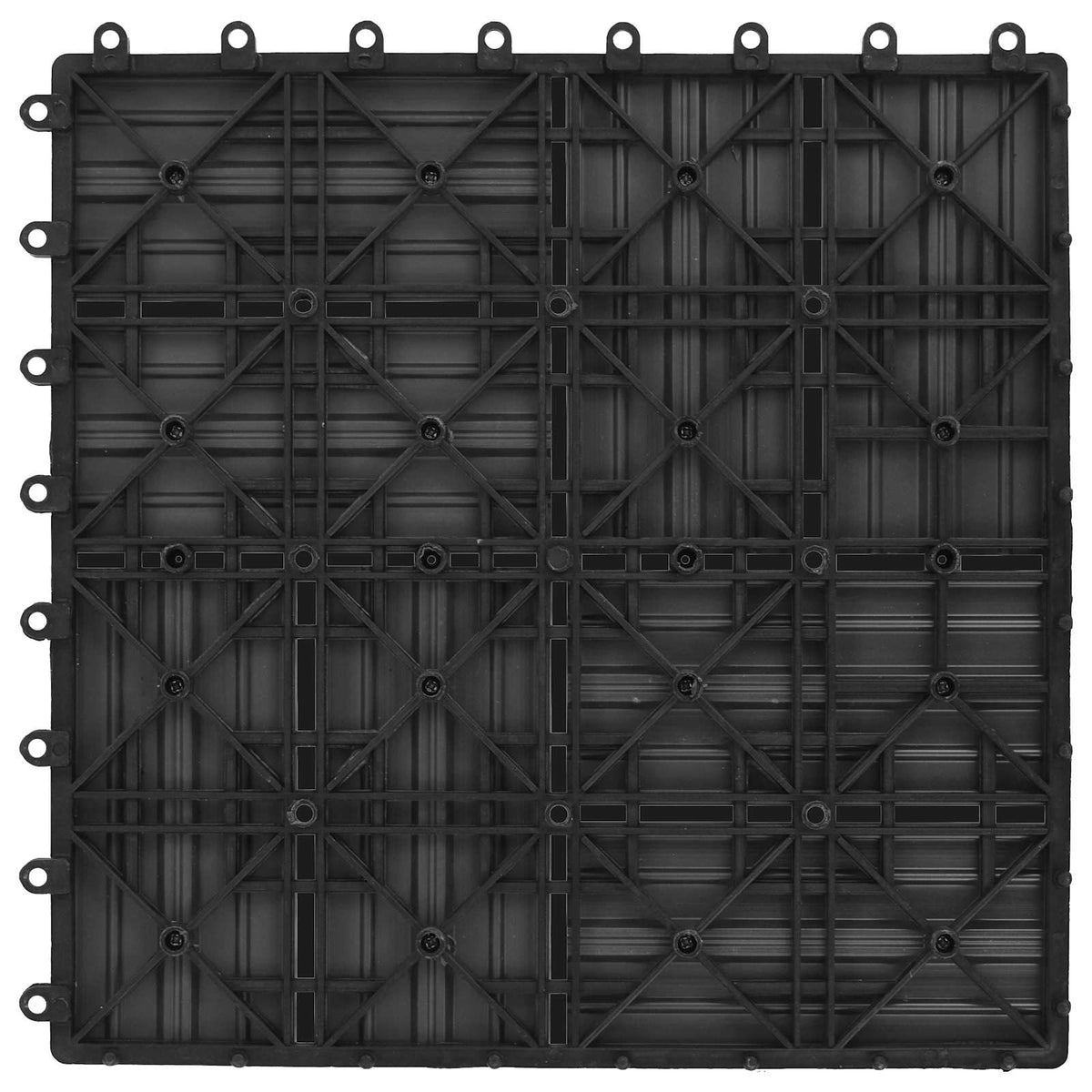 Terrassenfliese 11 stk. Grau 30 x 30 cm WPC