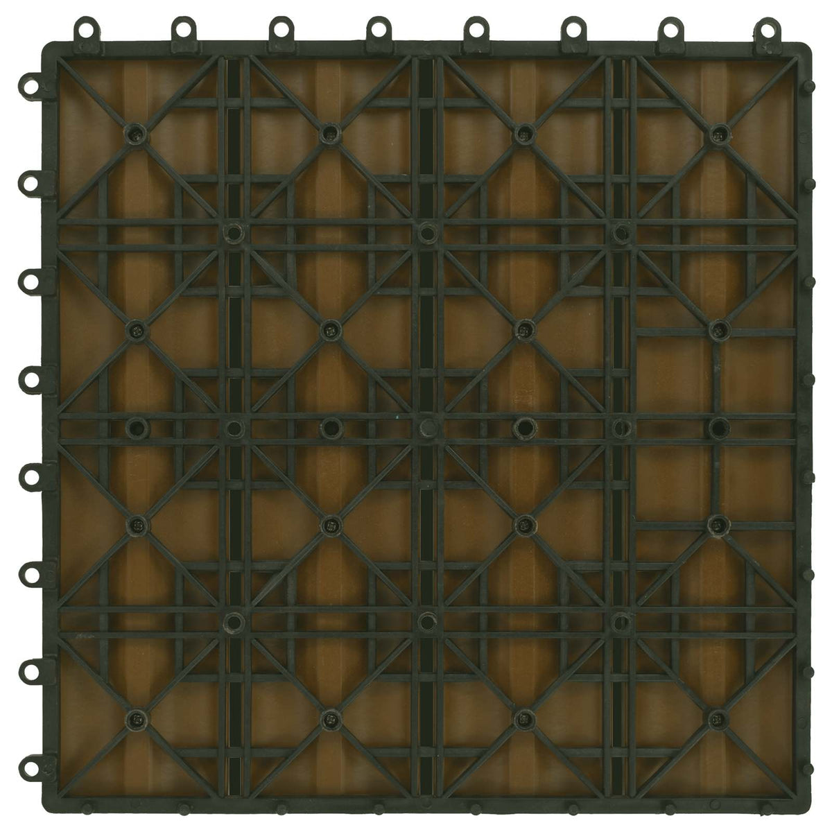 Terrassenfliese 3D-Design 11 Stk. Teak 30 x 30 cm WPC