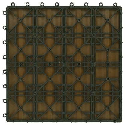 Terrassenfliese 3D-Design 11 Stk. Teak 30 x 30 cm WPC
