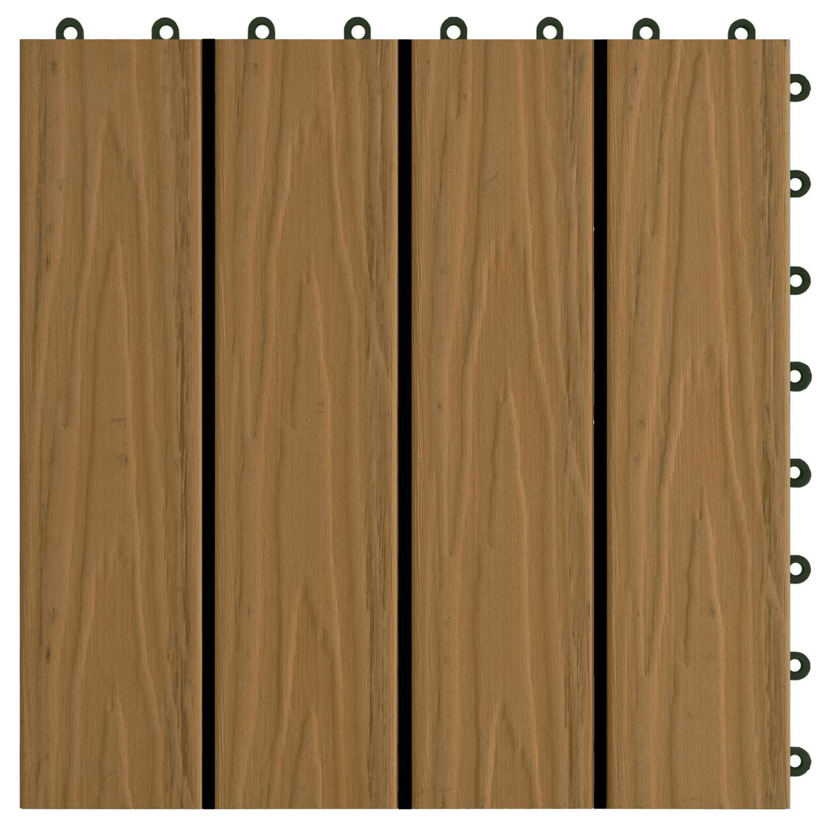 Terrassenfliese 3D-Design 11 Stk. Teak 30 x 30 cm WPC