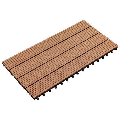 Terrassenfliese 6 stk. Braun 60 x 30 cm WPC