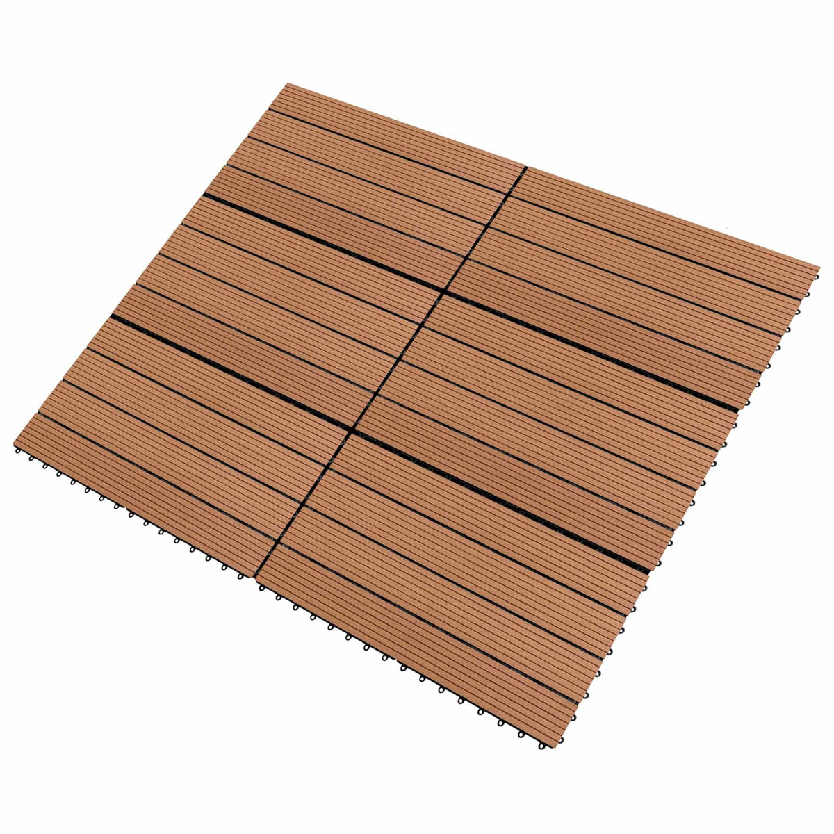 Terrassenfliese 6 stk. Braun 60 x 30 cm WPC