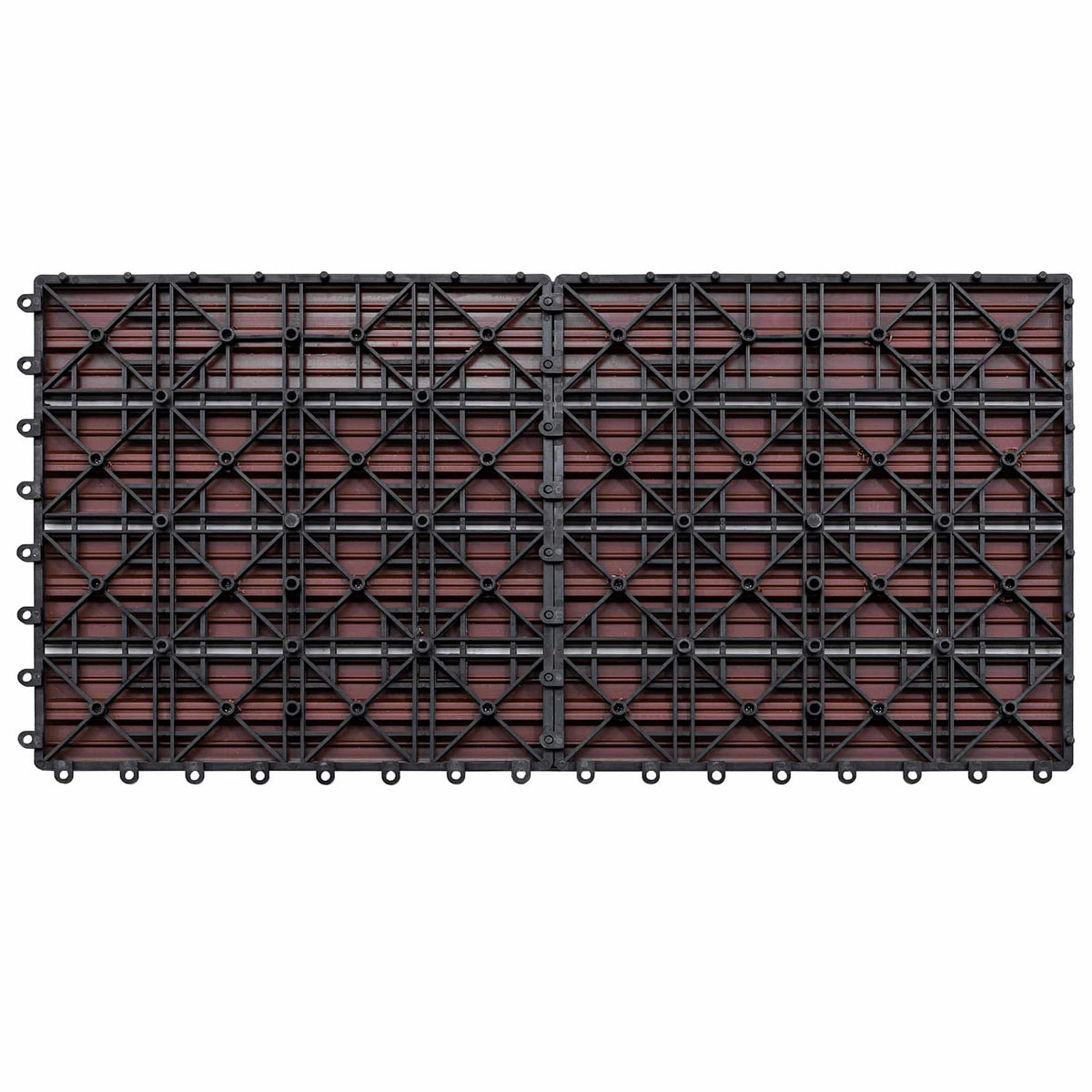 Terrassenfliese 6 stk. Braun 60 x 30 cm WPC