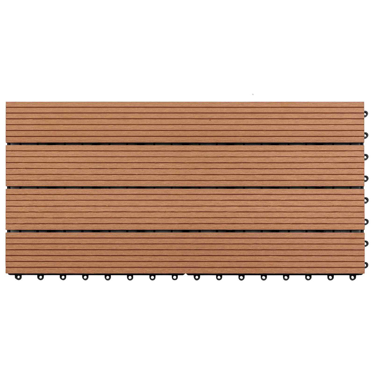 Terrassenfliese 6 stk. Braun 60 x 30 cm WPC