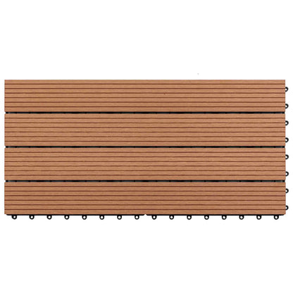 Terrassenfliese 6 stk. Braun 60 x 30 cm WPC
