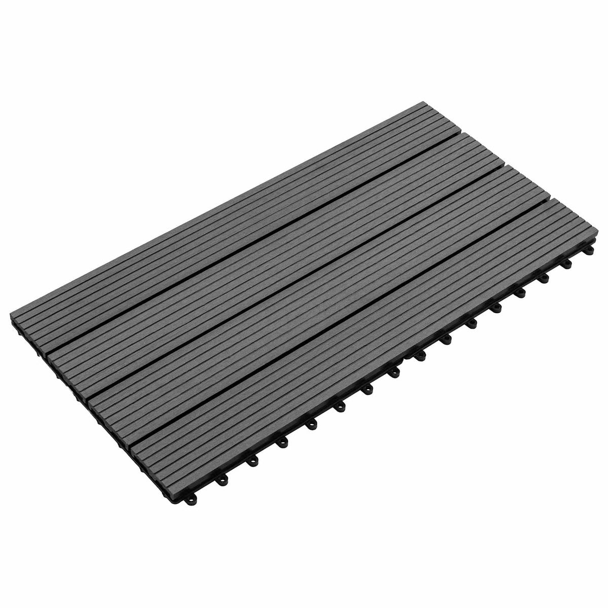 Terrassenfliese 6 stk. Grau 60 x 30 cm WPC