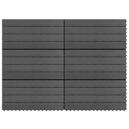 Terrassenfliese 6 stk. Grau 60 x 30 cm WPC